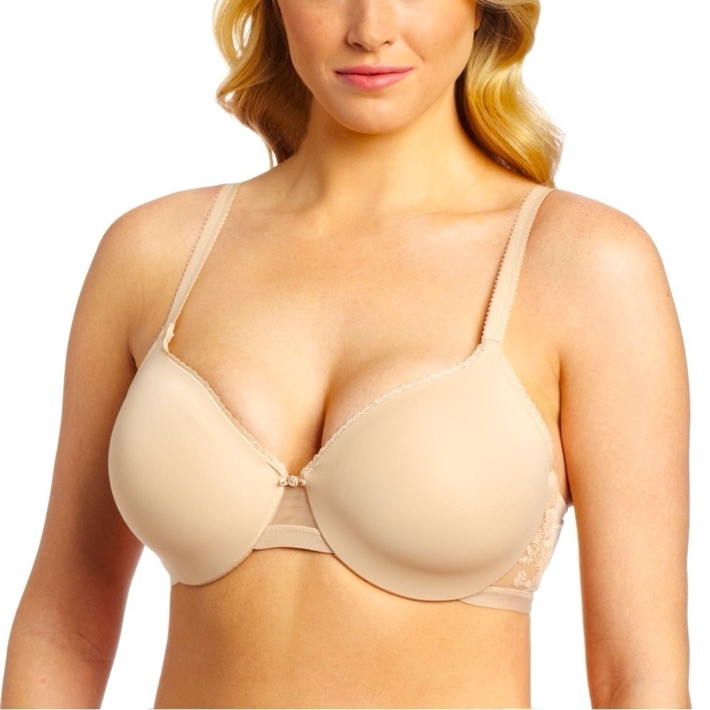 Wacoal 853231 beige Instant Polish Contour underwire Bra, 34DD.